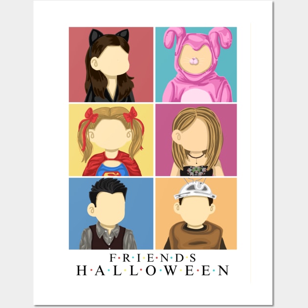 FRIENDS HALLOWEEN POLAROID Wall Art by ulricartistic